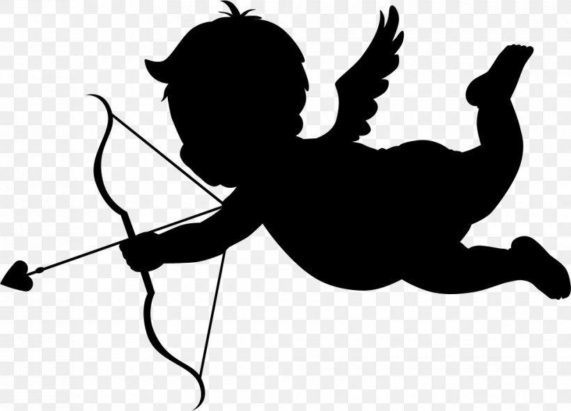 Cupid Clip Art, PNG, 980x707px, Cupid, Arm, Artwork, Black, Black And White Download Free