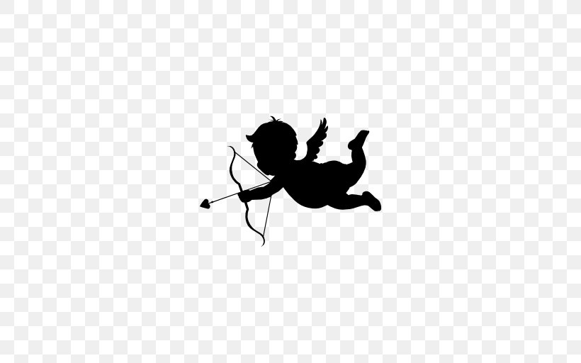 Cupid Clip Art, PNG, 512x512px, Cupid, Black, Black And White, Drawing, Fictional Character Download Free