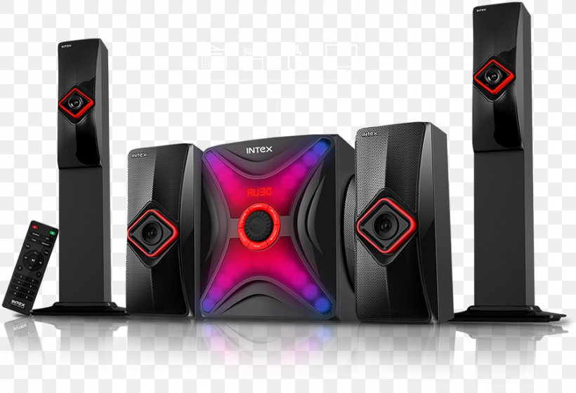 Home Theater Systems Loudspeaker Intex Smart World Audio Sound, PNG, 900x615px, 51 Surround Sound, Home Theater Systems, Audio, Bluetooth, Bose Corporation Download Free