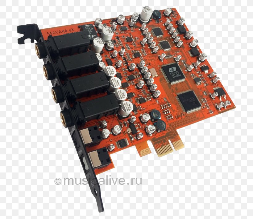 Sound Cards & Audio Adapters ESI MAYA44 USB+ ESI Maya 44 PCI Express Conventional PCI, PNG, 800x711px, Sound Cards Audio Adapters, Audio, Bit, Circuit Component, Computer Component Download Free