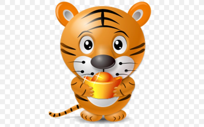 Tiger, PNG, 512x512px, Tiger, Animal Figure, Big Cats, Button, Carnivoran Download Free