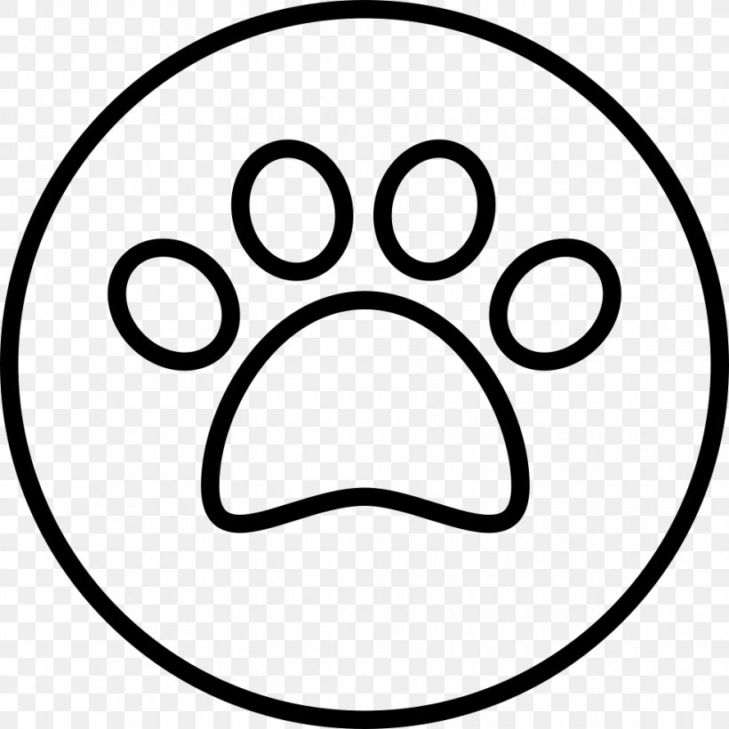 Dog Circle Paw Clip Art, PNG, 980x980px, Dog, Area, Bear, Black, Black And White Download Free