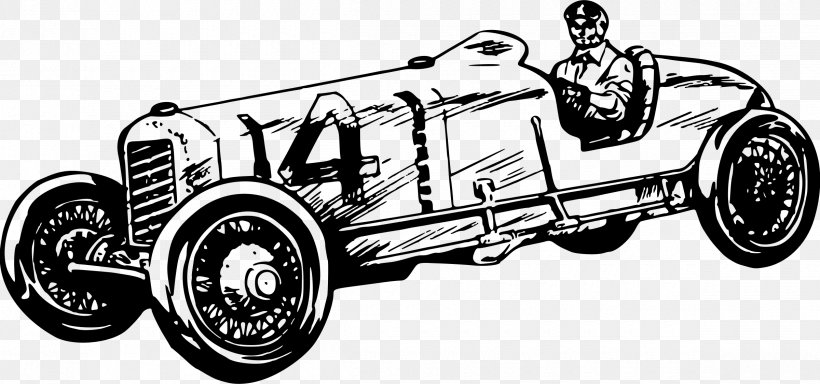 Sports Car Vintage Car Auto Racing Clip Art, PNG, 2400x1126px, Car, Antique Car, Auto Racing, Automotive Design, Black And White Download Free