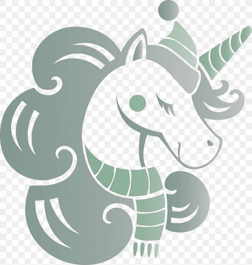 Unicorn Christmas Unicorn, PNG, 2851x3000px, Unicorn, Cartoon, Christmas Unicorn, Green Download Free