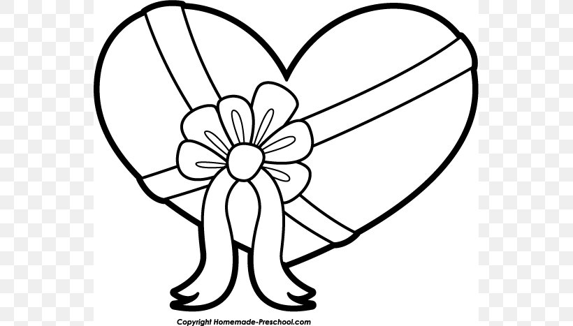Valentines Day Heart Black And White Clip Art, PNG, 551x467px, Watercolor, Cartoon, Flower, Frame, Heart Download Free