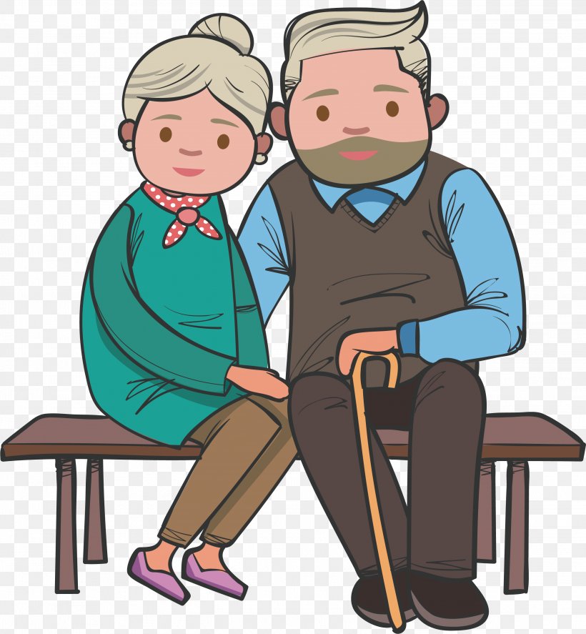 Bench Old Age Grandparent, PNG, 2897x3134px, Watercolor, Cartoon, Flower, Frame, Heart Download Free