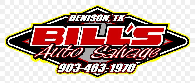 Bill's Auto Salvage Car Denison Wrecking Yard Logo, PNG, 800x350px, Car, Area, Automobile Repair Shop, Brand, Campervans Download Free