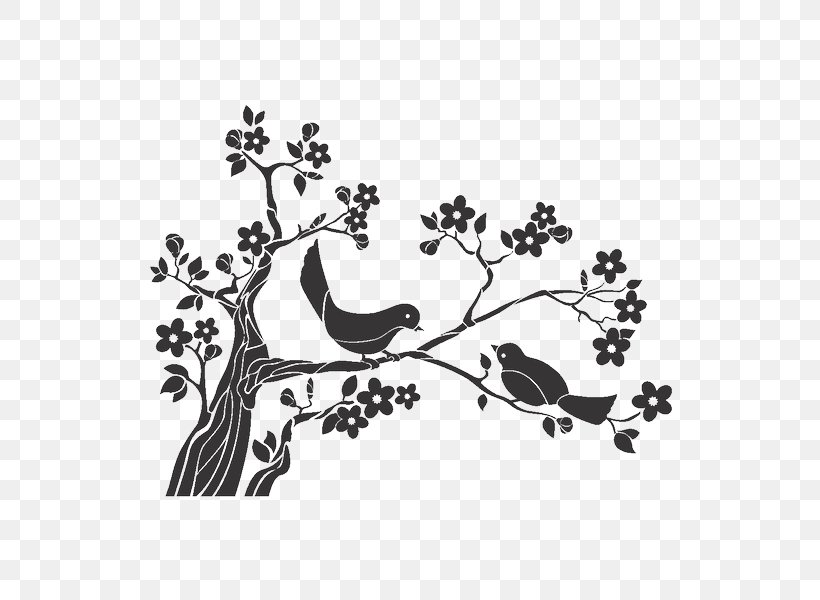 Drawing Birds, PNG, 600x600px, Bird, Art, Black And White, Branch, Drawing Download Free