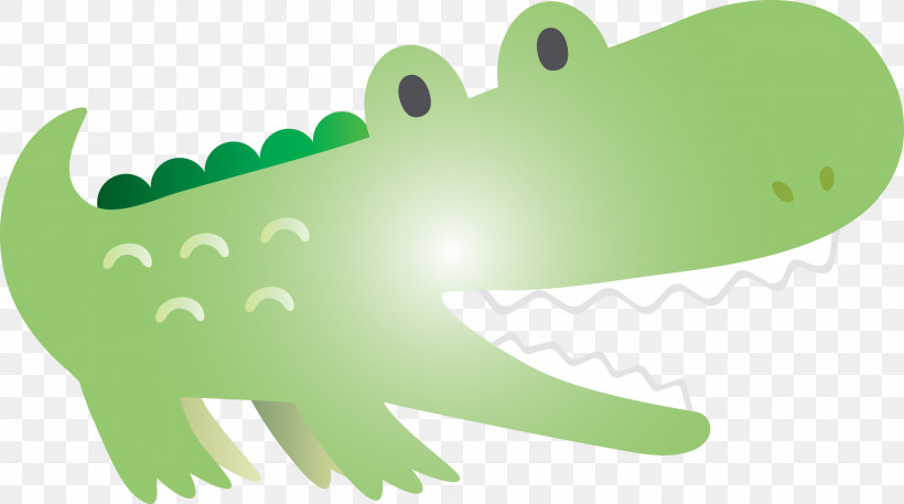 Green Crocodile Crocodilia Alligator Reptile, PNG, 3000x1673px, Green, Alligator, Crocodile, Crocodilia, Reptile Download Free