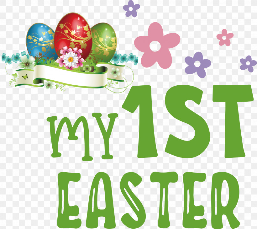 Happy Easter Day My 1st Easter, PNG, 3000x2672px, Happy Easter Day, Green, Logo, M, Meter Download Free