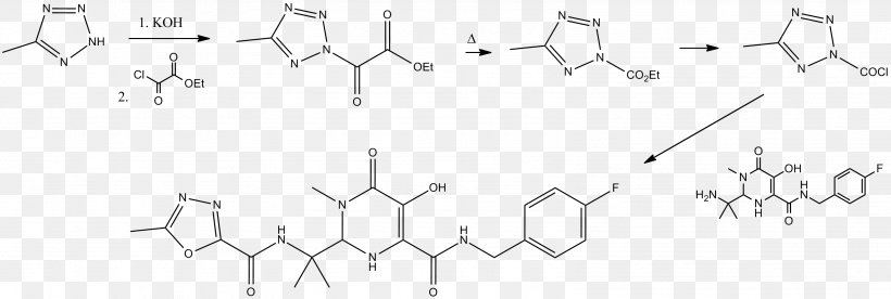 Raltegravir Chemical Synthesis Impurity Integrase Enfuvirtide, PNG, 3174x1071px, Raltegravir, Area, Black And White, Chemical Synthesis, Chemistry Download Free