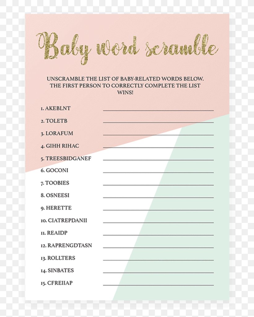 Scrabble Baby Shower Word Game Bridal Shower, PNG, 819x1024px, Scrabble, Baby Shower, Bridal Shower, Cheating, Diaper Download Free