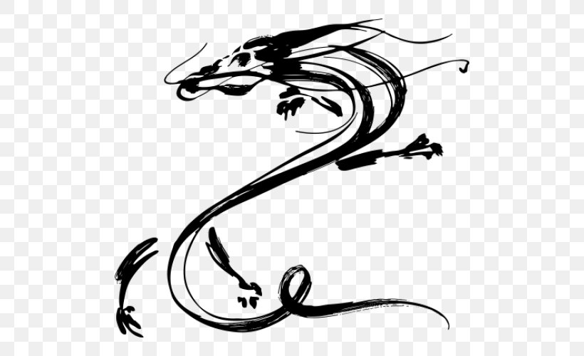 Chinese Dragon China Yi King: Le Célèbre Art Divinatoire Présenté Sur 64 Cartes Calligraphy, PNG, 500x500px, Chinese Dragon, Art, Artwork, Black And White, Calligraphy Download Free