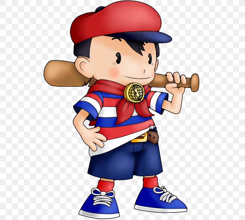 Mother 1+2 EarthBound Mother 3 Super Smash Bros. For Nintendo 3DS And Wii U, PNG, 536x736px, Mother 12, Art, Baseball Equipment, Boy, Cartoon Download Free
