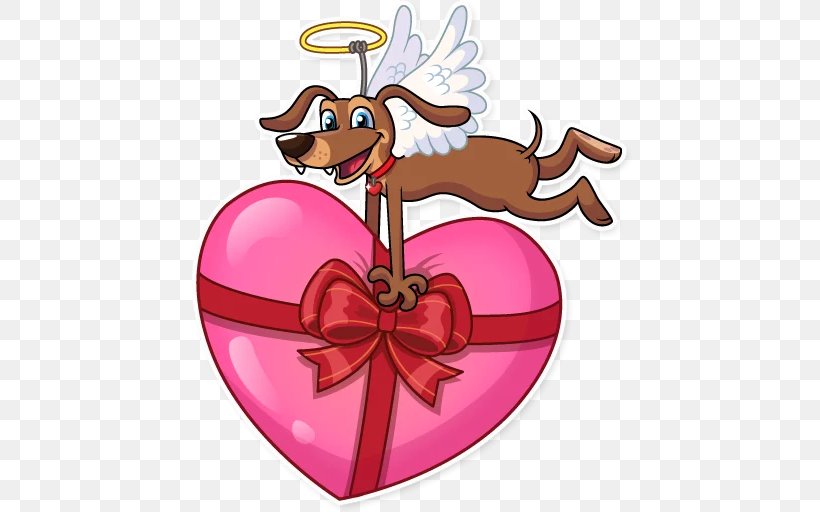 Telegram Sticker Reindeer Dog Clip Art, PNG, 512x512px, Watercolor, Cartoon, Flower, Frame, Heart Download Free