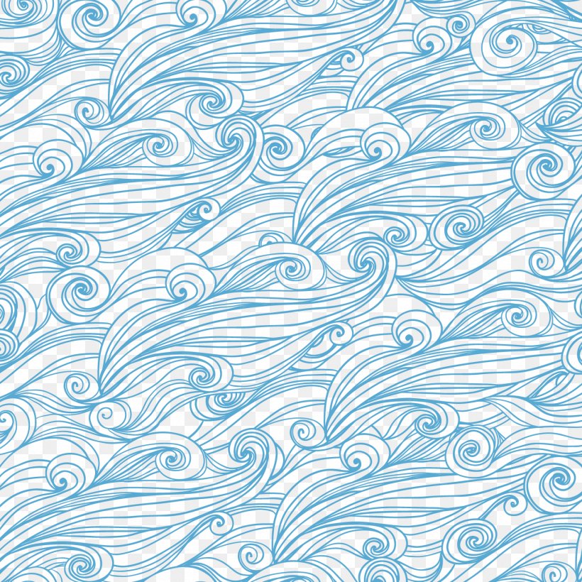Blue Wind Wave Pattern, PNG, 1500x1500px, Blue, Gradient, Motif, Ocean, Point Download Free