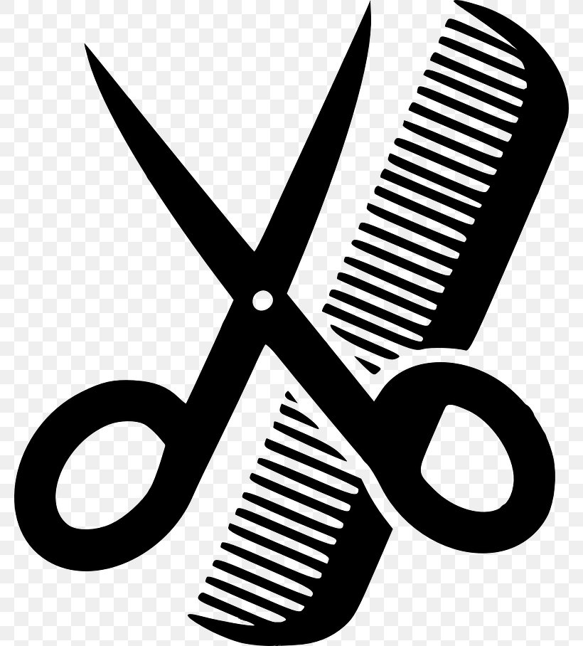 Comb Beauty Parlour Scissors Hair-cutting Shears Hairstyle, PNG, 780x908px, Comb, Barber, Beauty Parlour, Black And White, Brand Download Free