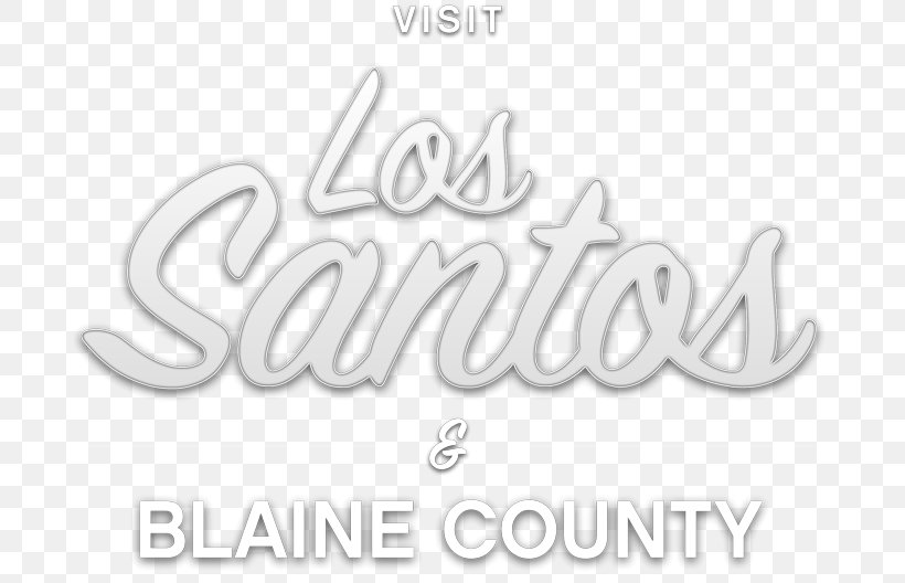 Grand Theft Auto V Los Santos Logo Text Font, PNG, 700x528px, Grand Theft Auto V, Black And White, Brand, Cheating In Video Games, Computer Servers Download Free