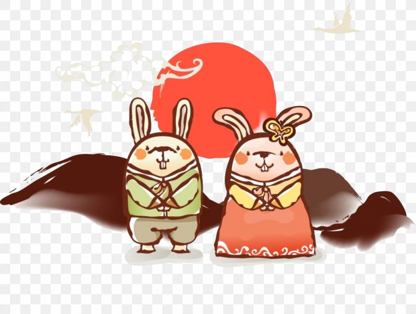 2 Cartoon Rabbit Vector, PNG, 1024x773px, Watercolor, Cartoon, Flower, Frame, Heart Download Free