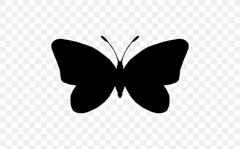 Butterfly Silhouette, PNG, 512x512px, Butterfly, Aglais Io, Arthropod, Black, Black And White Download Free