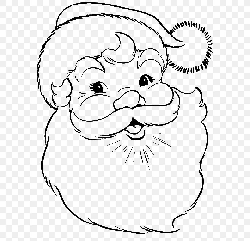 Santa Claus Coloring Book Mrs. Claus Colouring Pages Christmas Coloring Pages, PNG, 580x791px, Watercolor, Cartoon, Flower, Frame, Heart Download Free