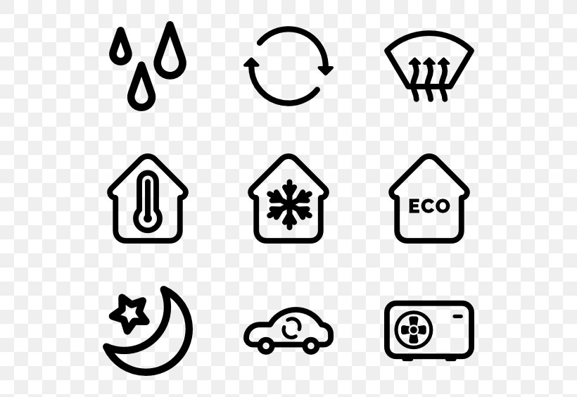 Symbol Central Heating Air Conditioning, PNG, 600x564px, Symbol, Air Conditioning, Area, Black, Black And White Download Free