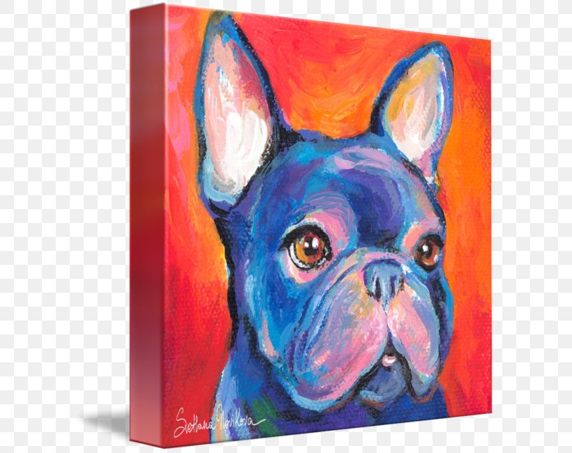 French Bulldog Boston Terrier Painting Dog Breed, PNG, 607x650px, French Bulldog, Acrylic Paint, Art, Artist, Boston Terrier Download Free