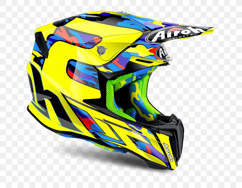 Motorcycle Helmets AIROH Motocross, PNG, 640x640px, Motorcycle Helmets, Airoh, Automotive Design, Bell Sports, Bicycle Clothing Download Free