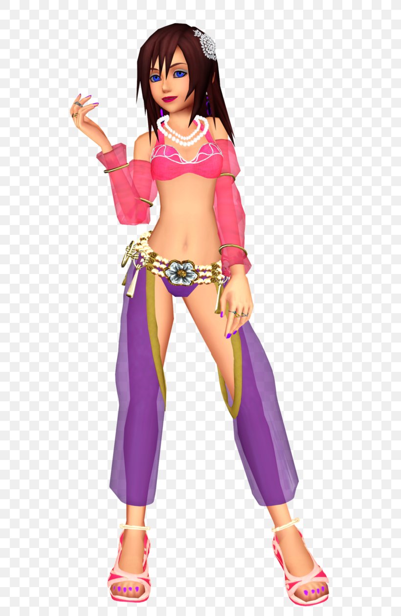 Kingdom Hearts Costume Kairi Belly Dance, PNG, 634x1259px, Watercolor, Cartoon, Flower, Frame, Heart Download Free