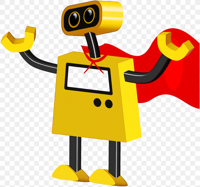 Yellow Cartoon Machine Technology Robot, PNG, 1033x967px, Yellow, Cartoon, Machine, Robot, Sign Download Free