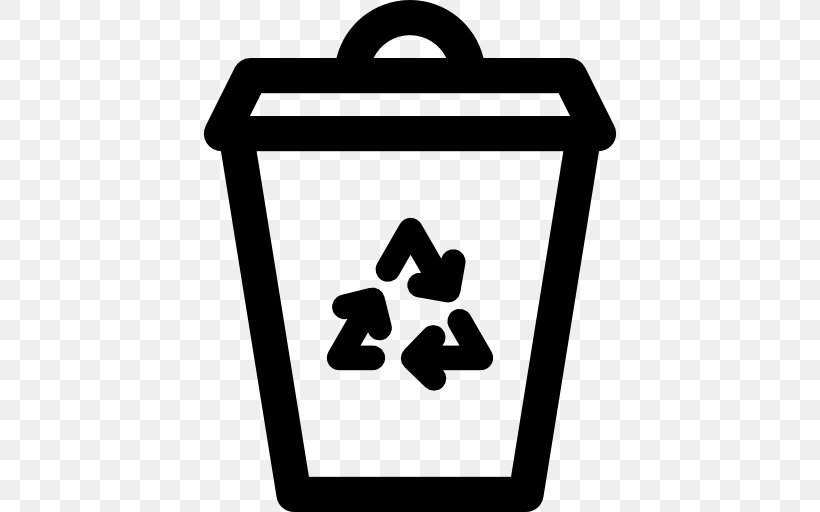 Trash Recycling Bin Rubbish Bins & Waste Paper Baskets, PNG, 512x512px, Trash, Area, Black, Black And White, Desktop Environment Download Free