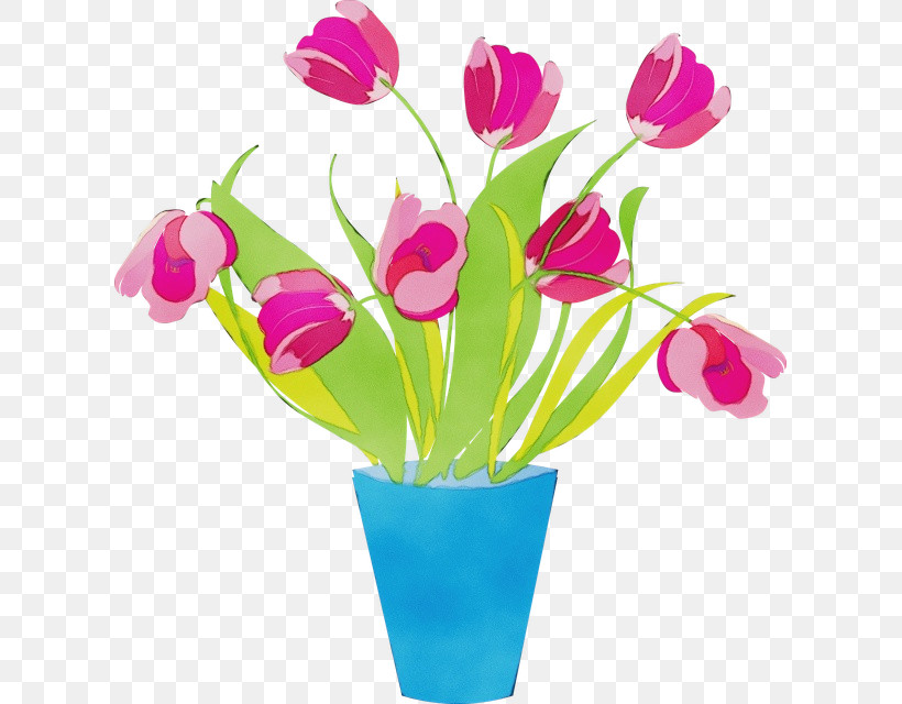Flower Flowerpot Tulip Cut Flowers Plant, PNG, 611x640px, Watercolor, Anthurium, Bouquet, Cut Flowers, Flower Download Free