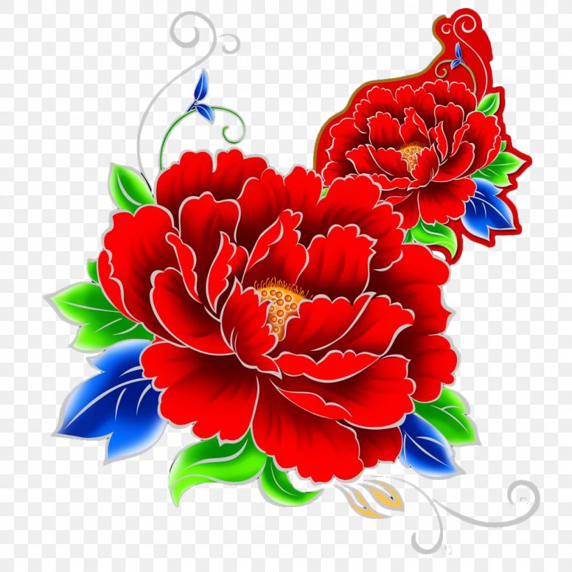 Moutan Peony Red U7261u4e39u8272 Clip Art, PNG, 1024x1024px, Moutan Peony, Carnation, Color, Cut Flowers, Floral Design Download Free