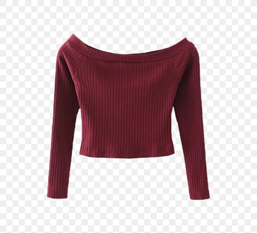 Sleeve Shoulder Sweater Outerwear Maroon, PNG, 558x744px, Sleeve, Joint, Magenta, Maroon, Neck Download Free