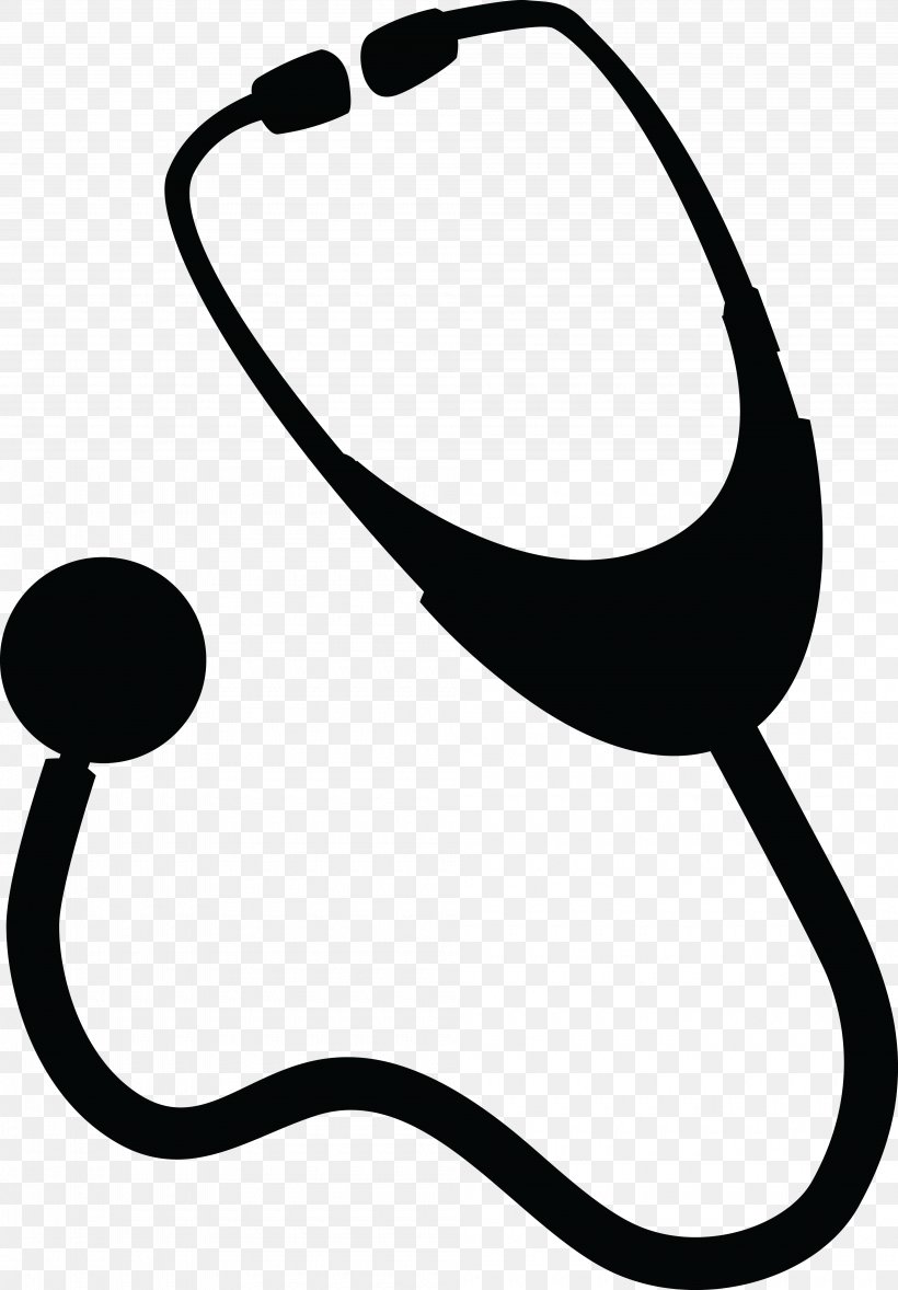 Stethoscope Medicine Clip Art, PNG, 4000x5749px, Stethoscope, Artwork, Black And White, Cardiology, Communication Download Free