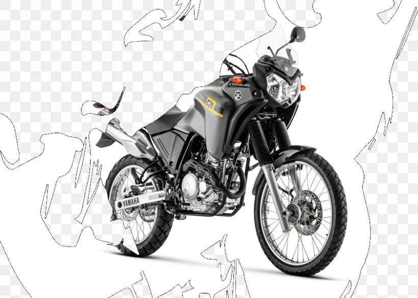 Yamaha Motor Company Yamaha XT250 Ténéré Saddlebag Yamaha YZF-R1, PNG, 840x600px, Yamaha Motor Company, Automotive Design, Black And White, Motor Vehicle, Motorcycle Download Free