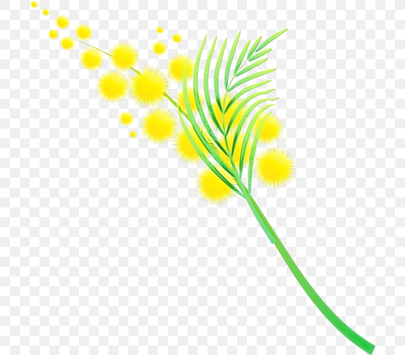 Yellow Line Leaf Plant Clip Art, PNG, 700x719px, Watercolor, Flower, Leaf, Paint, Pedicel Download Free