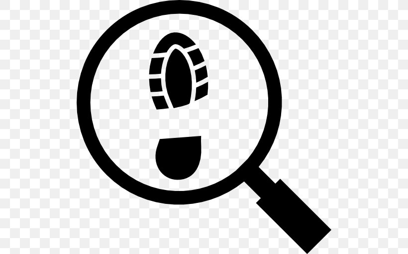 Footprint Magnifying Glass, PNG, 512x512px, Footprint, Black And White, Brand, Magnifying Glass, Rim Download Free