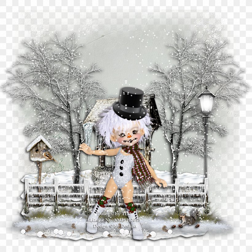 Winter Snowman Tree Illustration Christmas Day, PNG, 900x900px, Winter, Art, Christmas, Christmas Day, Christmas Ornament Download Free