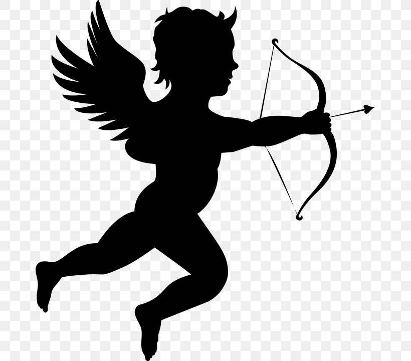 Cherub Cupid Clip Art, PNG, 677x720px, Cherub, Arm, Black And White, Bow And Arrow, Cupid Download Free
