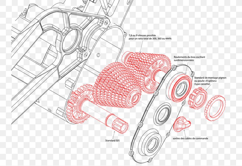 Gearbox Bicycle Motorcycle Cycling Bicycle Frames, PNG, 743x561px, Watercolor, Cartoon, Flower, Frame, Heart Download Free