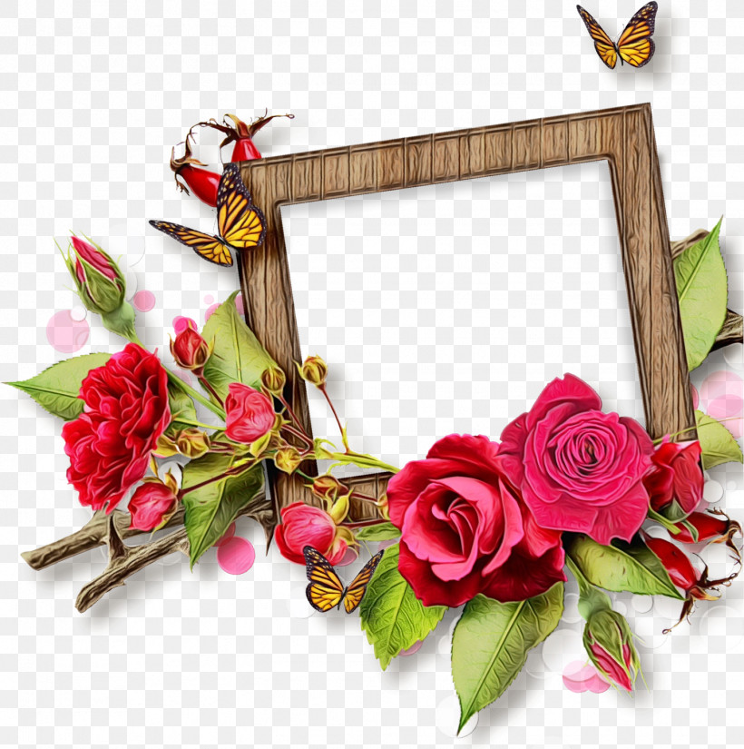 Picture Frame, PNG, 1449x1458px, Watercolor, Collage, Family Picture Frame, Family Tree Photo Frame, Flower Download Free