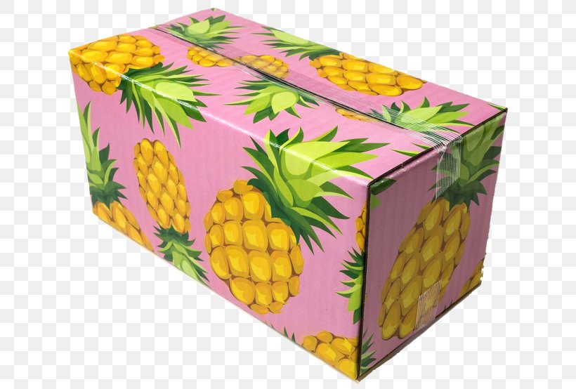 Pineapple Cardboard Box Carton Corrugated Fiberboard, PNG, 650x554px, Pineapple, Box, Bromeliaceae, Cardboard, Cardboard Box Download Free