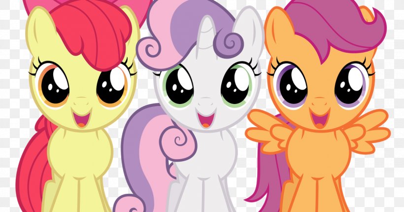 Scootaloo Apple Bloom Sweetie Belle Pony Rainbow Dash, PNG, 1200x630px, Watercolor, Cartoon, Flower, Frame, Heart Download Free