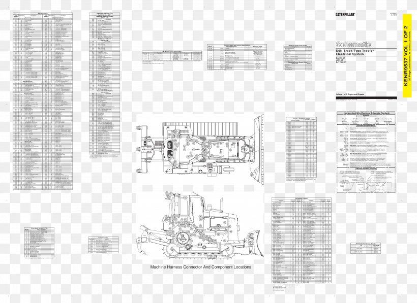 CNH Industrial Caterpillar Inc. Wiring Diagram Electrical Wires & Cable, PNG, 3456x2520px, Cnh Industrial, Black And White, Brand, Cable Harness, Caterpillar Inc Download Free