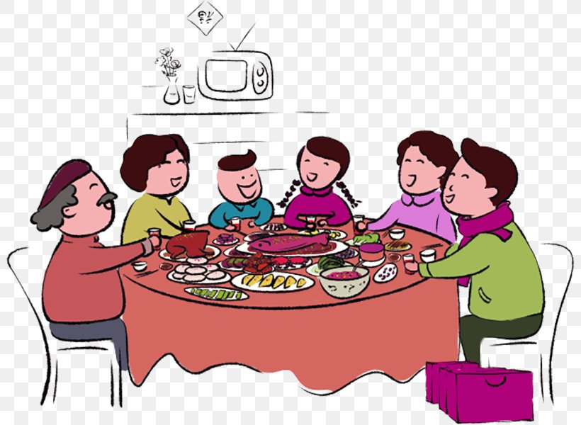 Reunion Dinner Dahan Chinese New Year, PNG, 802x600px, Reunion Dinner, Cartoon, Chinese New Year, Chunyun, Communication Download Free