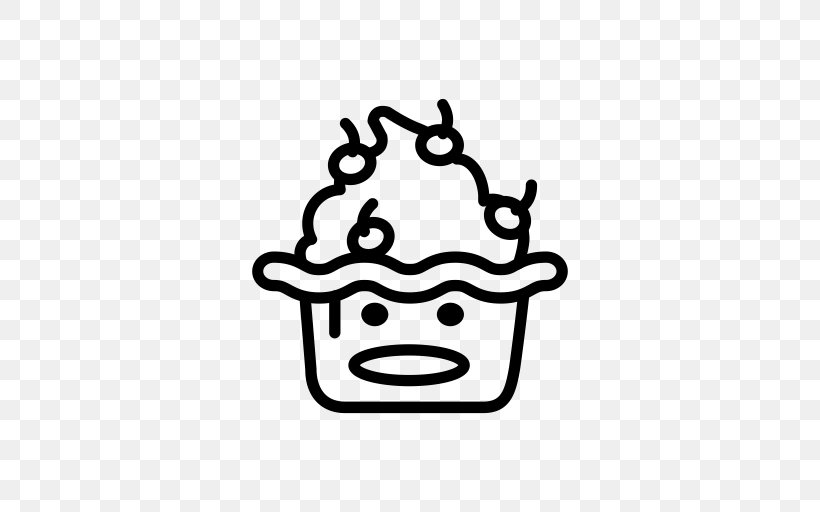 Ice Cream Smiley Clip Art, PNG, 512x512px, Ice Cream, Area, Avatar, Black, Black And White Download Free