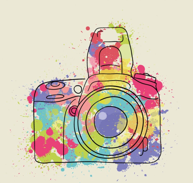 Watercolor Painting Camera Photography, PNG, 1024x973px, Watercolor Painting, Area, Art, Camera, Cartoon Download Free