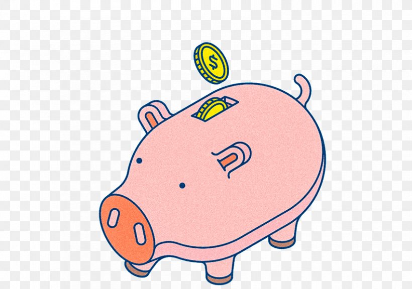 Domestic Pig Piggy Bank Illustration, PNG, 851x598px, Domestic Pig, Area, Designer, Pig, Pig Like Mammal Download Free