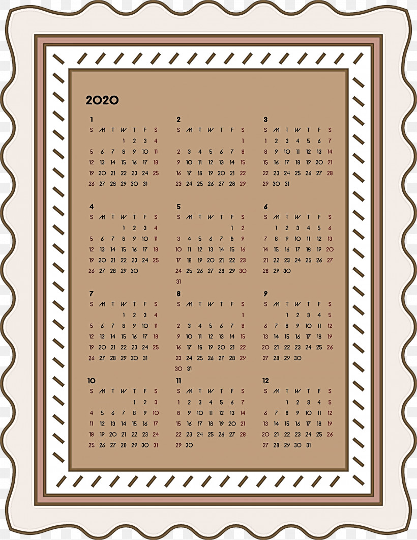 2020 Yearly Calendar Printable 2020 Yearly Calendar Year 2020 Calendar, PNG, 2318x3000px, 2020 Calendar, 2020 Yearly Calendar, Printable 2020 Yearly Calendar, Rectangle, Year 2020 Calendar Download Free